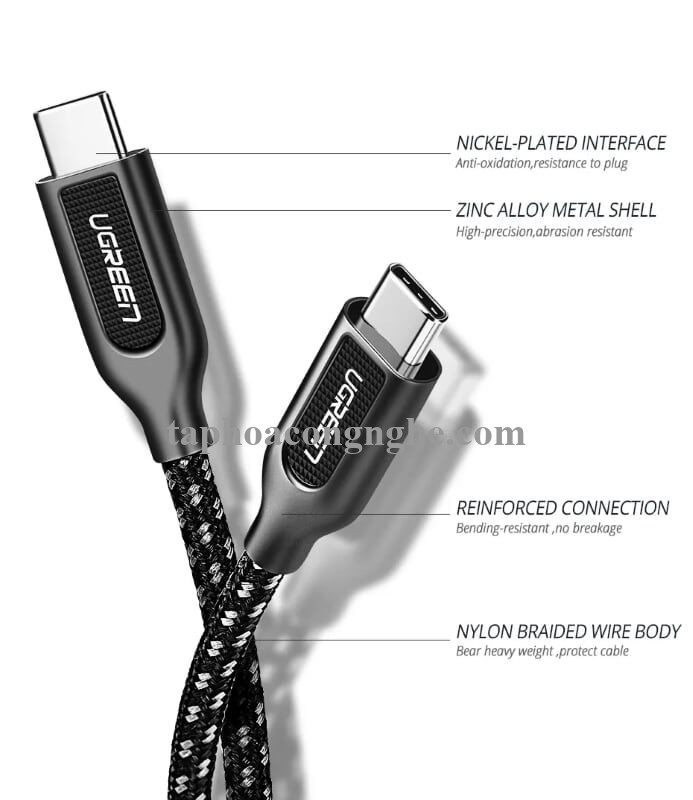 Ugreen 50223 0.5M Cáp USB TypeC sang USB mạ Zinc alloy cao cấp US265 30050223